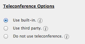 Teleconference Options